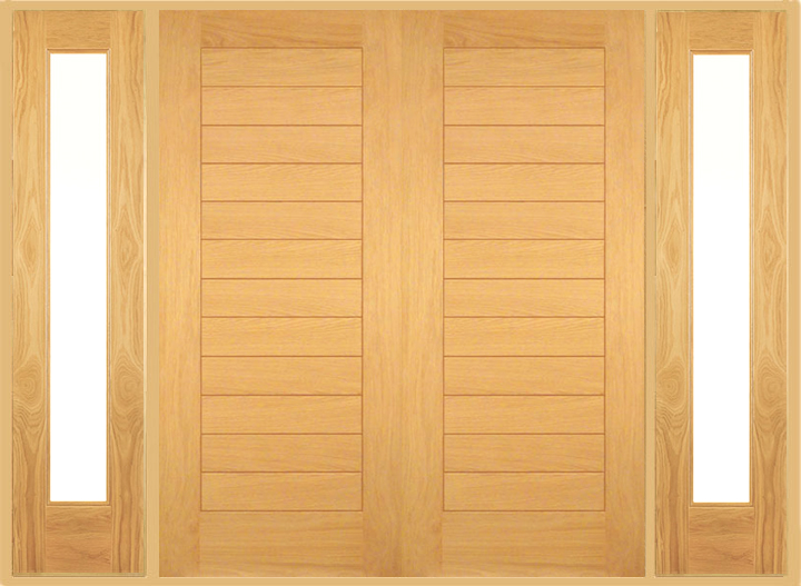 Malmo Double Front Doors With Glazed Sidelights